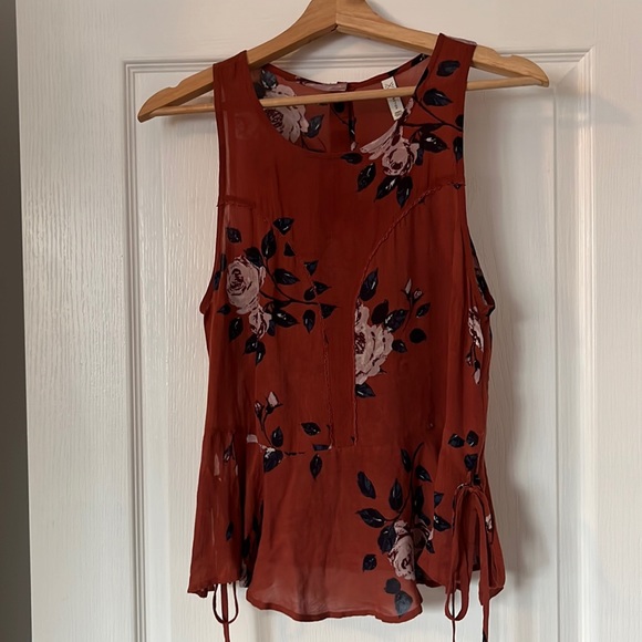 Gentle Fawn floral rust tank top - Picture 1 of 5